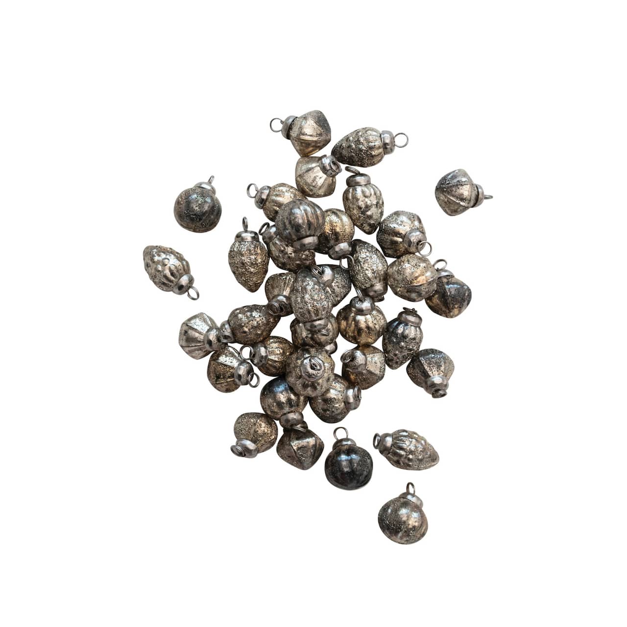 Hello Honey® 36ct. Antique Silver Embossed Mercury Glass Ornaments